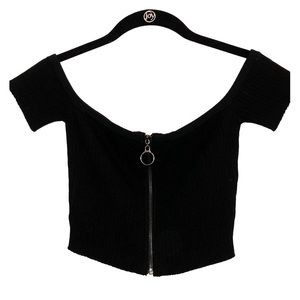 Zip-up Crop Top